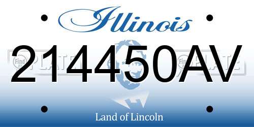 214450AV Illinois License Plate