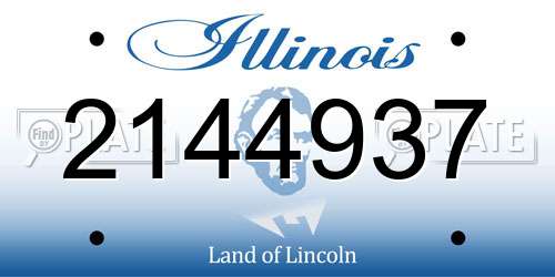 2144937 Illinois License Plate