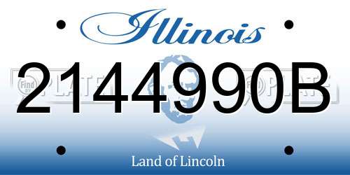 2144990B Illinois License Plate