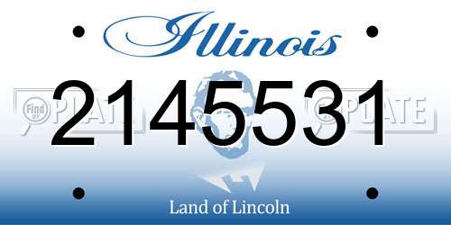 2145531 Illinois License Plate