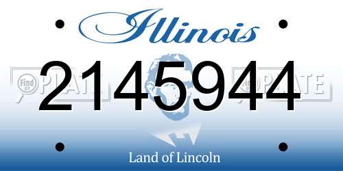 2145944 Illinois License Plate