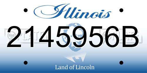 2145956B Illinois License Plate