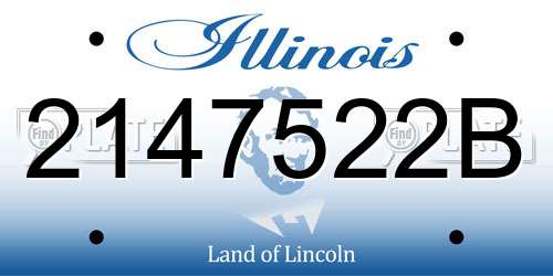 2147522B Illinois License Plate