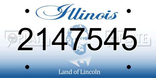 2147545 Illinois License Plate