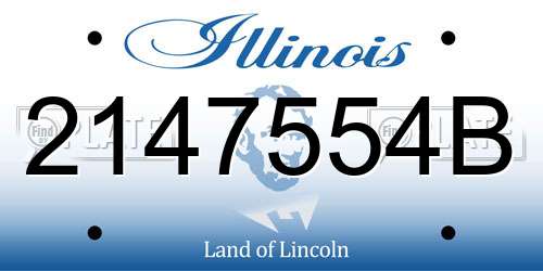 2147554B Illinois License Plate