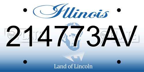 214773AV Illinois License Plate
