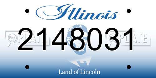 2148031 Illinois License Plate