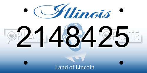2148425 Illinois License Plate