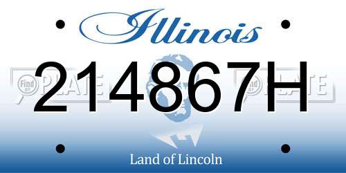 214867H Illinois License Plate