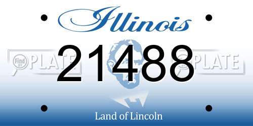 21488 Illinois License Plate