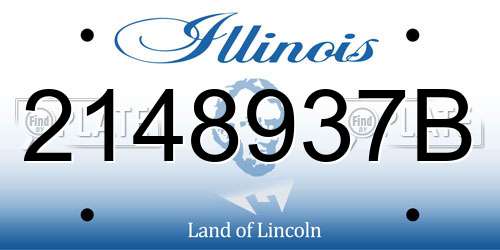 2148937B Illinois License Plate