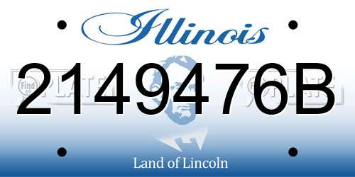 2149476B Illinois License Plate