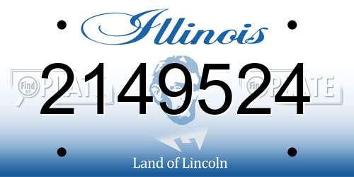 2149524 Illinois License Plate