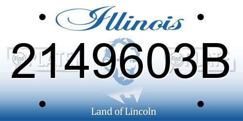 2149603B Illinois License Plate