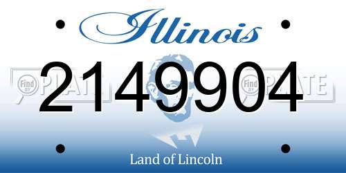 2149904 Illinois License Plate