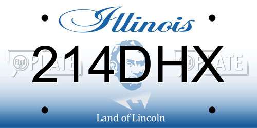 214DHX Illinois License Plate