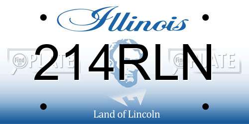 214RLN Illinois License Plate