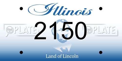 2150 Illinois License Plate