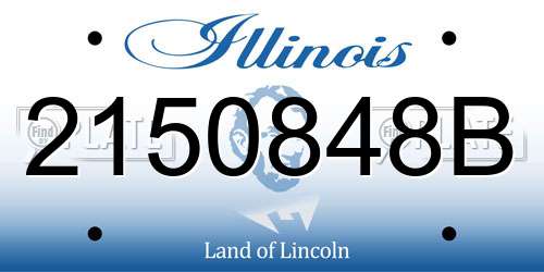 2150848B Illinois License Plate