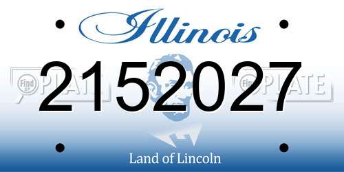 2152027 Illinois License Plate