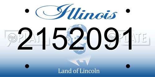 2152091 Illinois License Plate