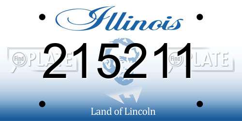 215211 Illinois License Plate