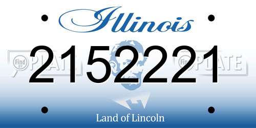 2152221 Illinois License Plate