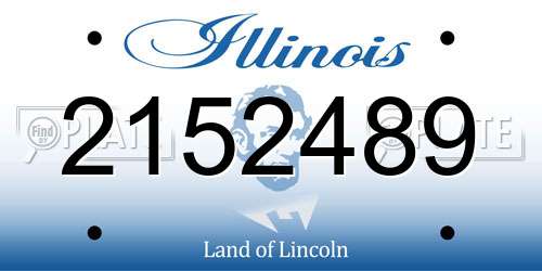 2152489 Illinois License Plate