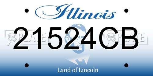 21524CB Illinois License Plate
