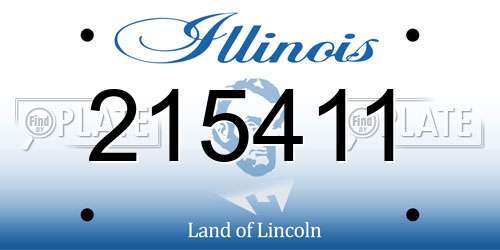 215411 Illinois License Plate