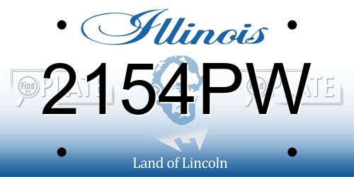 2154PW Illinois License Plate
