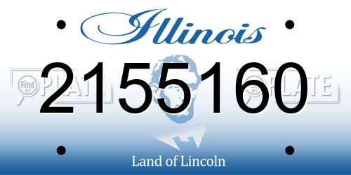 2155160 Illinois License Plate