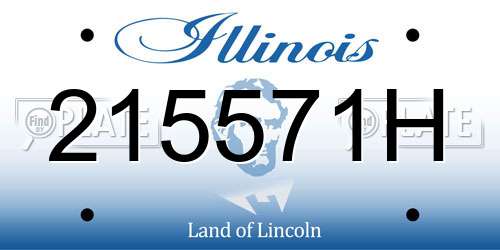 215571H Illinois License Plate