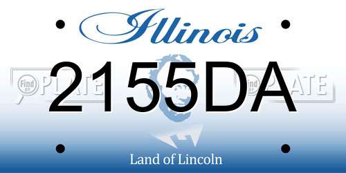 2155DA Illinois License Plate