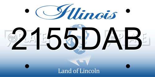 2155DAB Illinois License Plate
