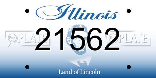 21562 Illinois License Plate