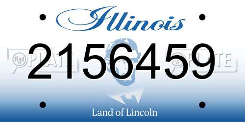 2156459 Illinois License Plate