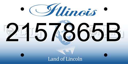 2157865B Illinois License Plate