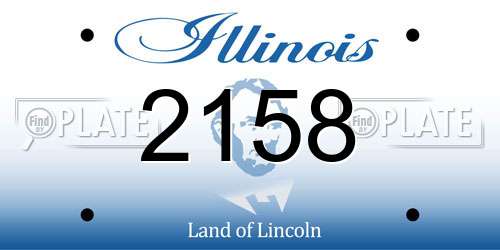 2158 Illinois License Plate
