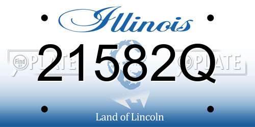 21582Q Illinois License Plate