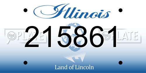 215861 Illinois License Plate