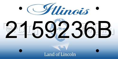 2159236B Illinois License Plate