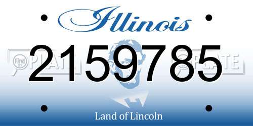 2159785 Illinois License Plate