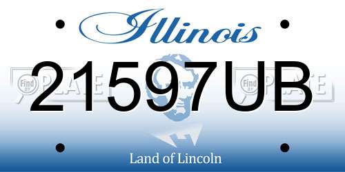 21597UB Illinois License Plate
