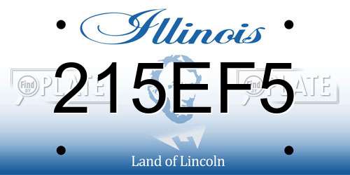 215EF5 Illinois License Plate