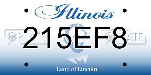 215EF8 Illinois License Plate