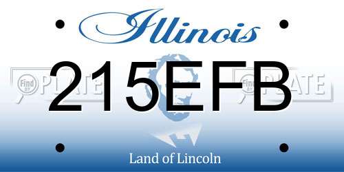 215EFB Illinois License Plate