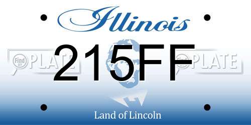 215FF Illinois License Plate