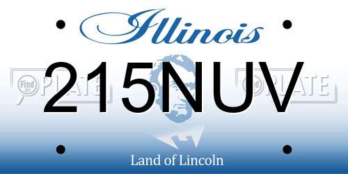 215NUV Illinois License Plate