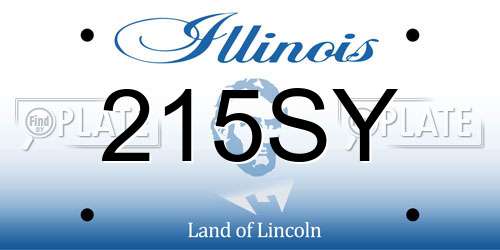 215SY Illinois License Plate